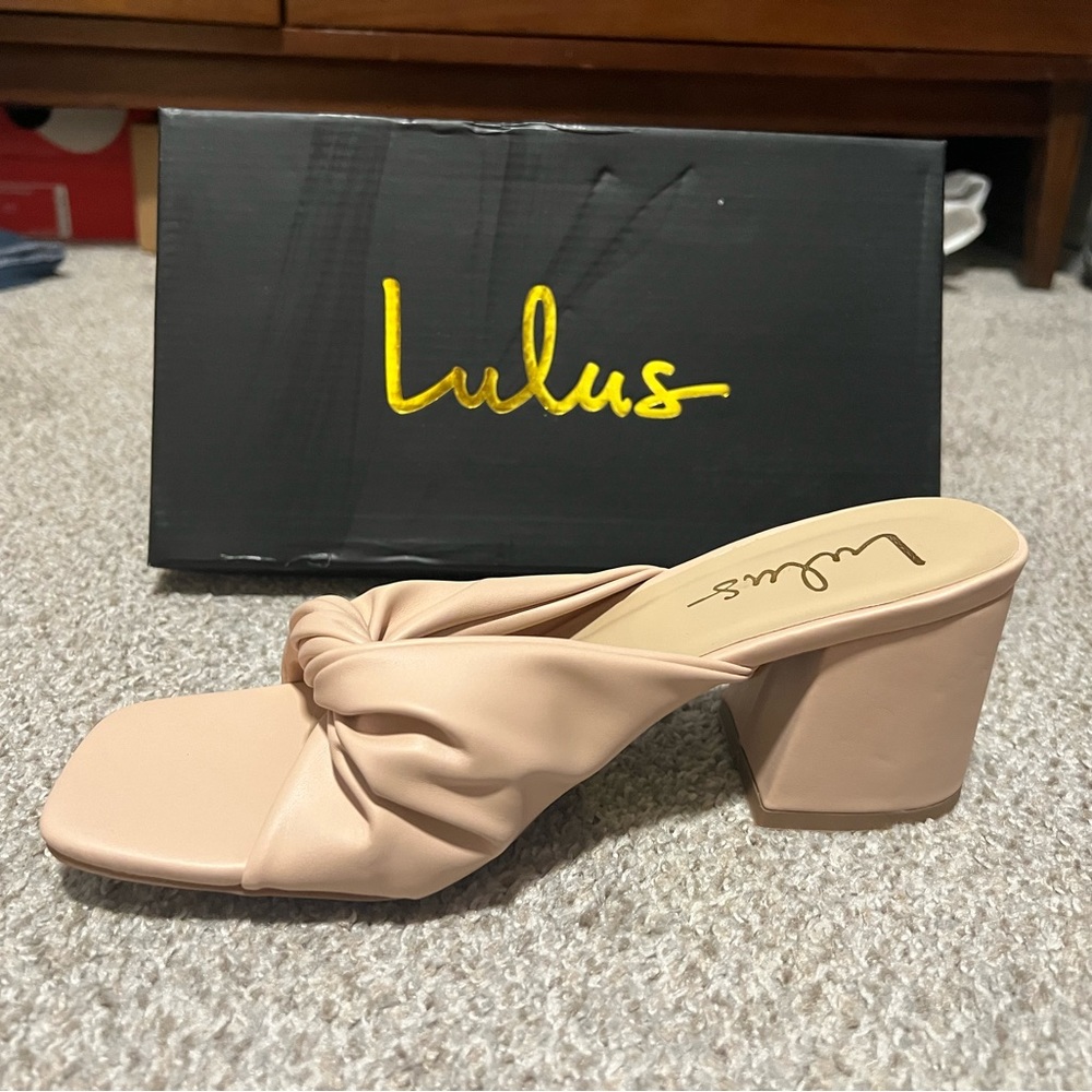 Lulus slip on heeled sandals